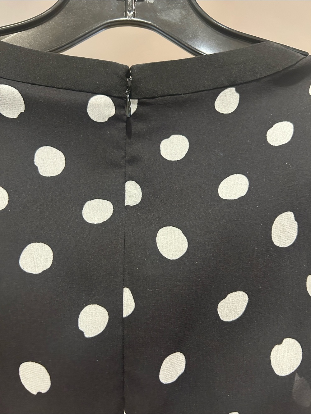 SALONI Black and White Polka Dot Dress with Jeweled Bows NWT - Picture 9 of 10